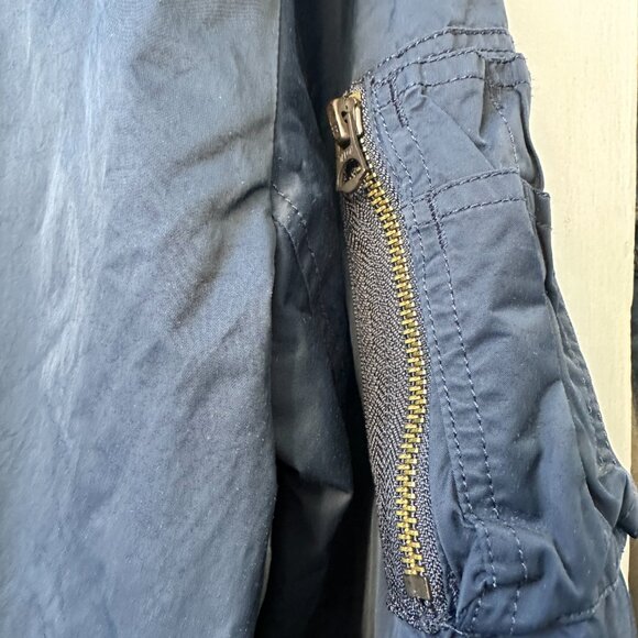 Wallace & Barnes Bomber Jacket in Navy Blue Size Large - Picture 4 of 9